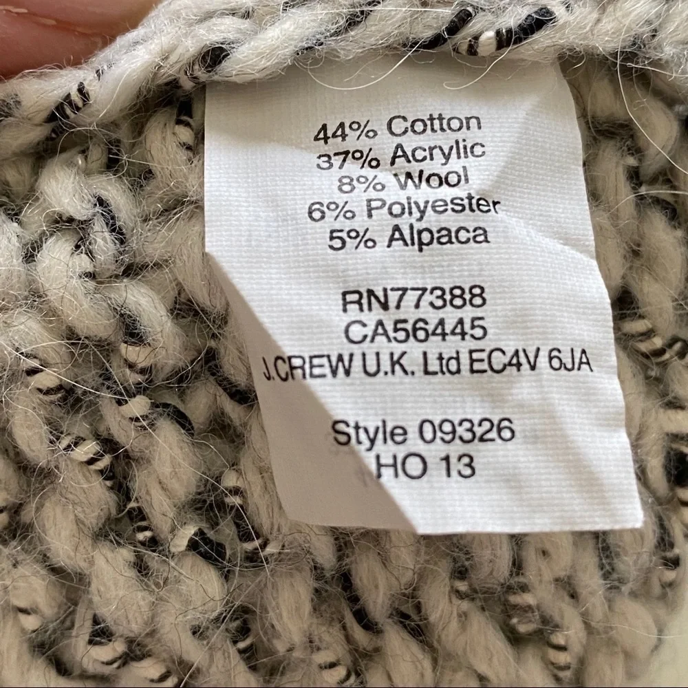 J.Crew Sweater Gray Marled Drop Shoulder Sweater, XS
